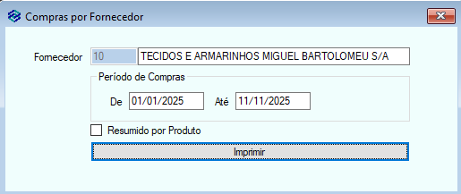 relat compras fornecedor